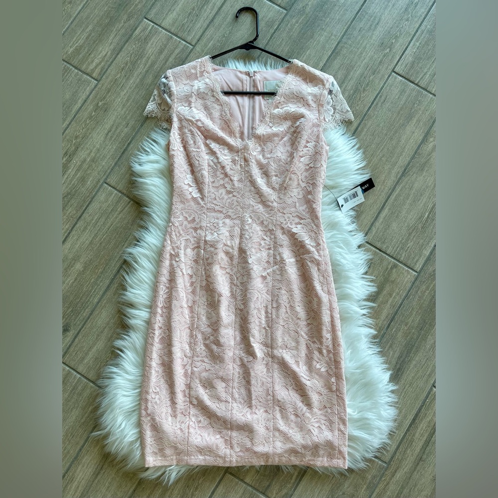Weddington Way Blush Lace Dress NWT
